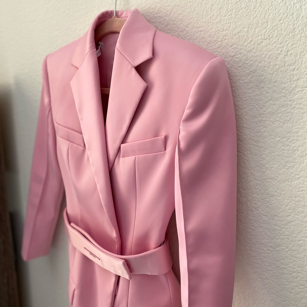 Like new Alexander Wang pink Belted Double Breasted Blazer Dress0 $995 - Picture 13 of 15